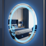 Oval Shaped Diamond LED Mirror