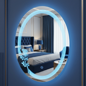 Oval Shaped Diamond LED Mirror