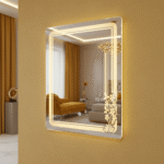 square shaped diamond led mirror