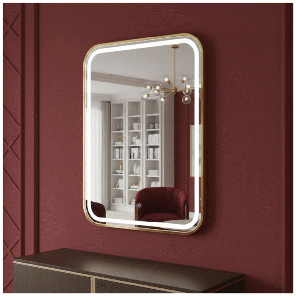 Buy Square Shaped Diamond LED Mirror With Frame